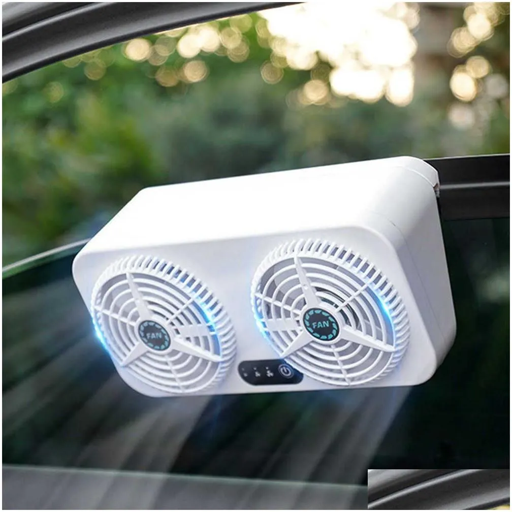 car ventilator 2 fan exhaust fan universal car radiator usb vehicle window windshield cooling fan air purifiers eliminate smell4082371