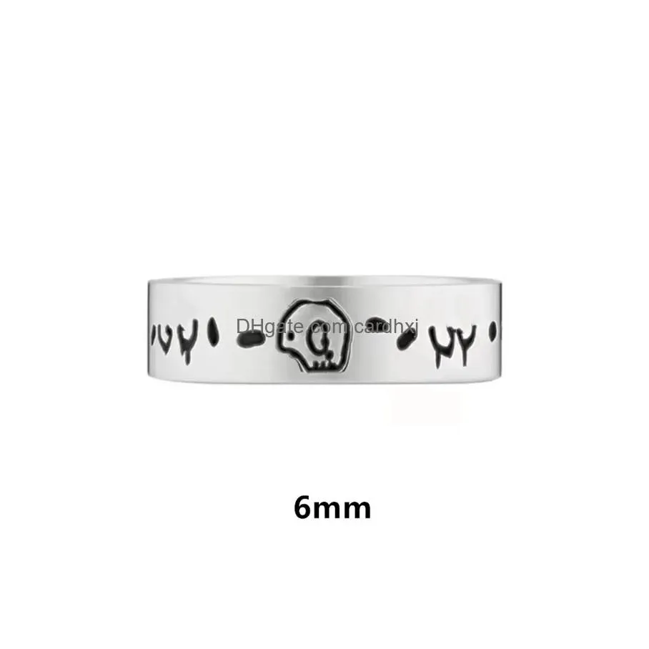 Band Rings 2022 New Fashion Ring For Man Women Uni Rings Ghost Designer Jewelry Sliver Color Top Quality3224938 Drop Delivery Jewelry Dhyj8