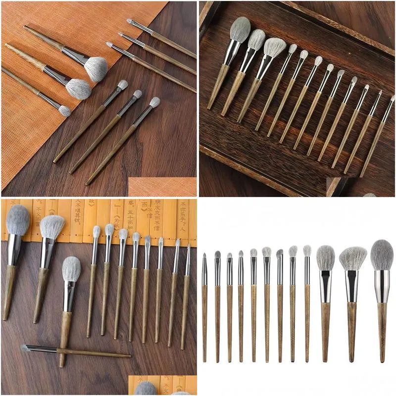 makeup tools makeup brushes qingcang series 12pcs+ bag makeup brushes support customization