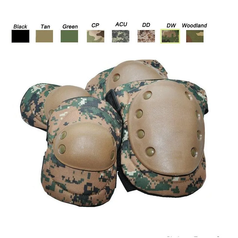 Protective Gear Camo Gear Protective Airsoft Kneepads Tactical Elbow Knee Pads Outdoor Sports Army Hunting Paintball Shooting No13-00 Dhizr