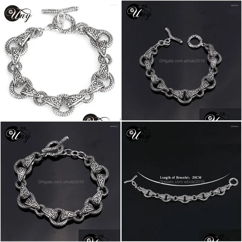 Charm Bracelets Uny Vintage Style Personality Unique Bracelet Women David Jewelry Alloy Christmas Gift Charms Drop Delivery Dhvys