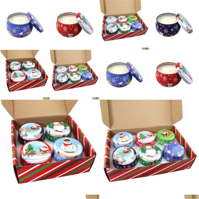 christmas spot  oil soybean oil tin fragrance candles cross border coconut wax scented candles