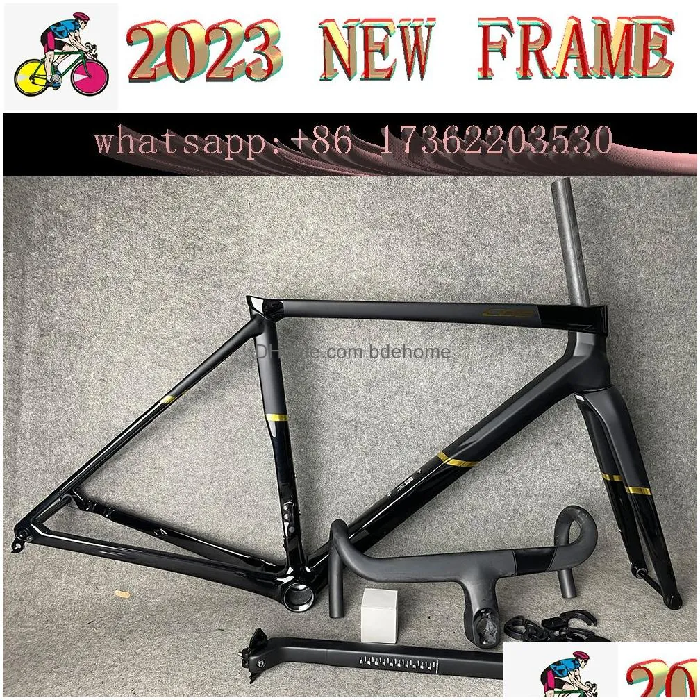 Car & Truck Racks C68 Carbon Frame 2023 New Road Bike Frameset All Internal Wiring Compatible With Di2 Group 700C Frames Handlebar Dro Dhm7B