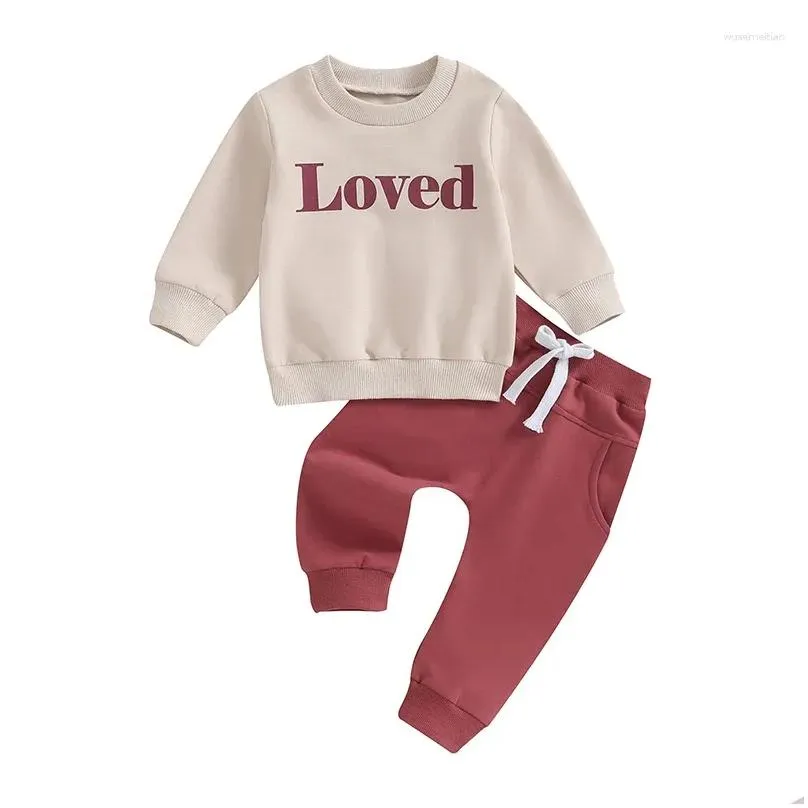 clothing sets toddler baby girl boy outfit love long sleeve sweatshirt pants set born 2 piece valentines day clothes
