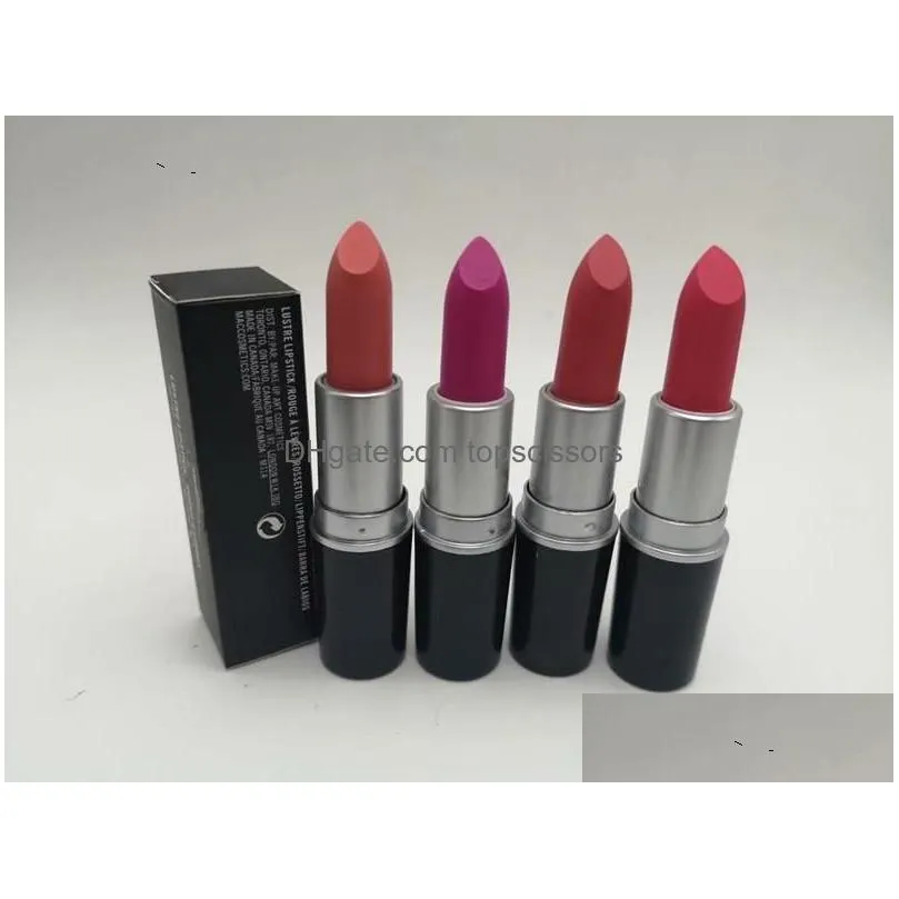 Makeup Tools New Matte Lipstick Makeup Luster Retro Lipsticks Frost Y 3G 24 Colors With English Name Drop Delivery Health Beauty Dhr6J