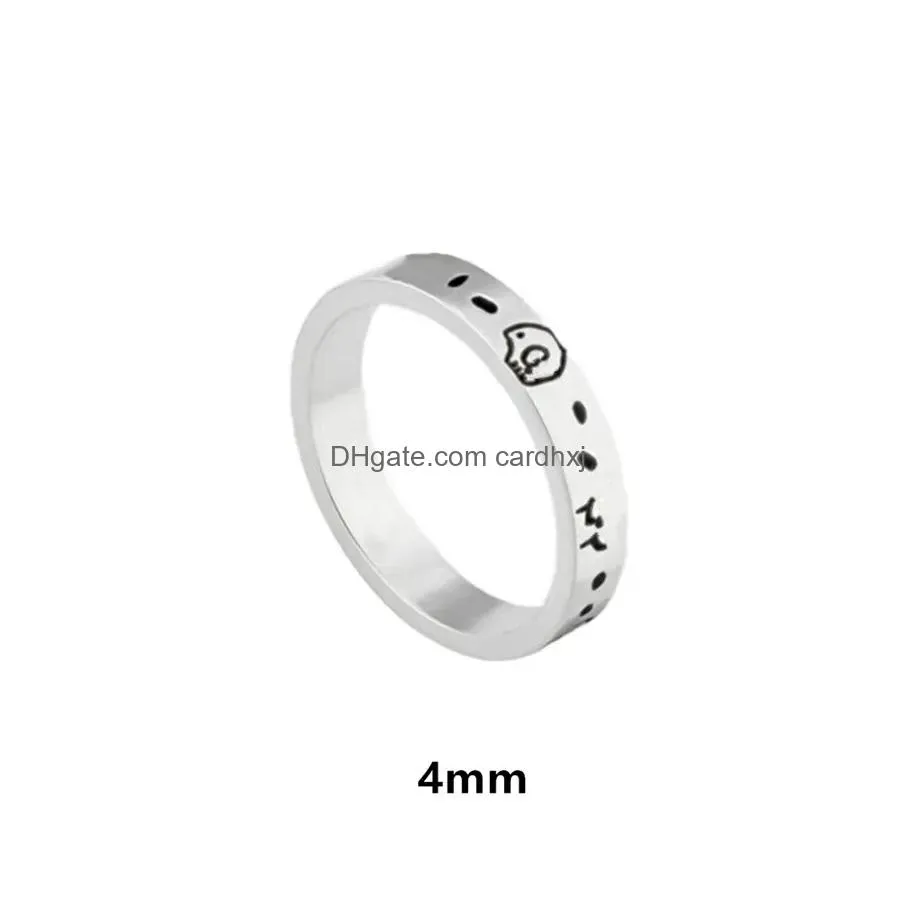 Band Rings 2022 New Fashion Ring For Man Women Uni Rings Ghost Designer Jewelry Sliver Color Top Quality3224938 Drop Delivery Jewelry Dhyj8