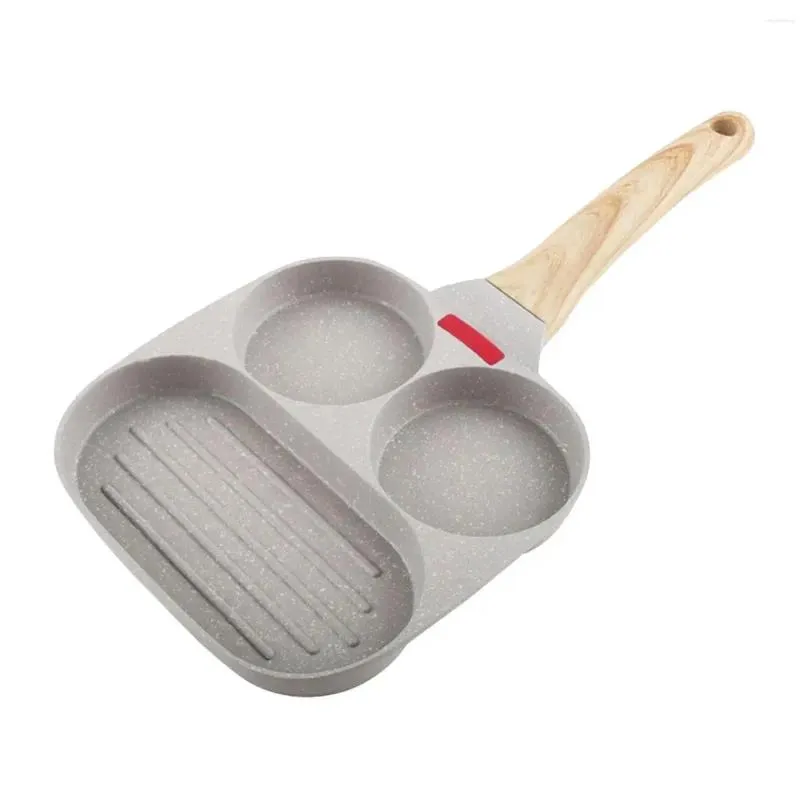 pans fried egg easy clean with anti scald handle 2 holes cooking pan omelet for burger home restaurant breakfast