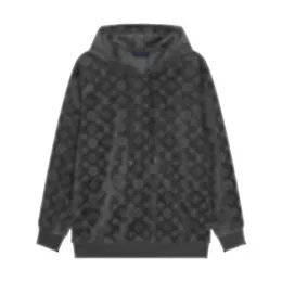 2023 Men Women Designer Veet Hoodie Flower Double Letter Jacquard Fabric Sweater Black White Brown Gray M-2XL