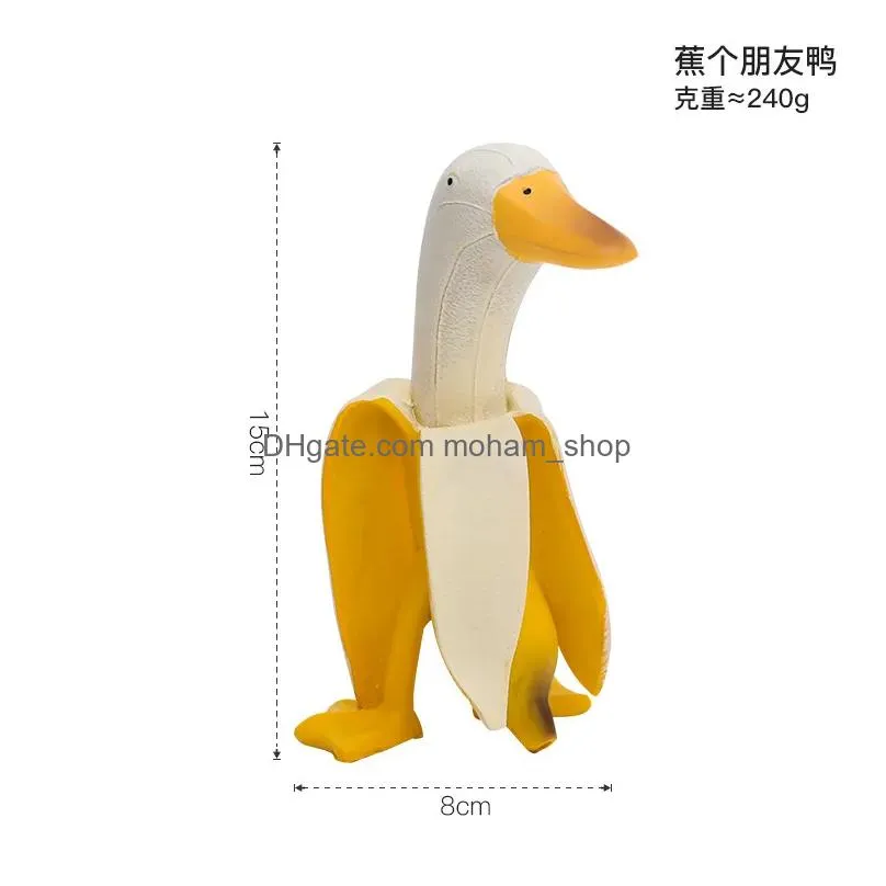 banana friend duck cute funny creative banana duck decorations home decorations desktop decorations birthday gift.