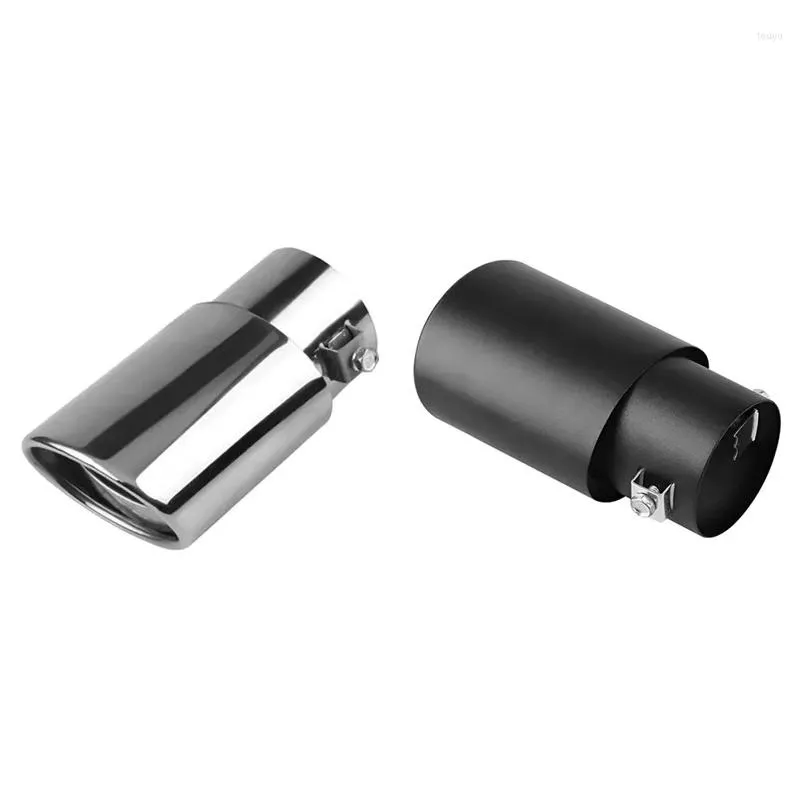 stainless steel car exhaust tip 2.1in to 1.5in universal pipe modification tail throat