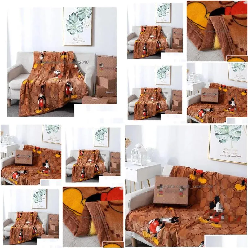 Blanket Four Seasons Soft Flannel Warm Sofa Nap Kids Adts Carpet Home Textiles Beddings Supplies 150X200Cm Drop Delivery Gar Dh9Jp