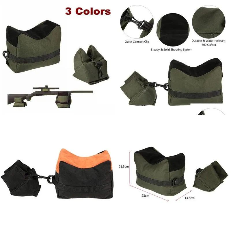 Multi-Function Bags Cyk-006 Front Rear Rifle Bench Gun Rest Bag Without Sand Sniper Hunting Target Stand For Shooting Drop Delivery T Dhzf8
