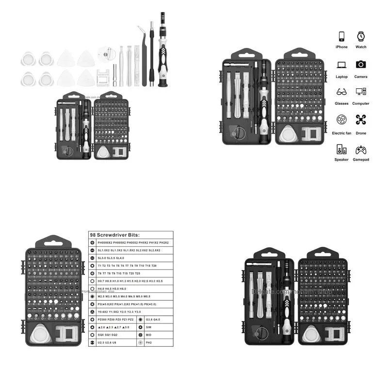 117 in one hardware tools clocks and watches dismantling precision maintenance multi-function combination screwdriver bits