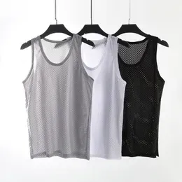 Quick dry Mens Underwear Sleeveless Tank Top Solid Muscle Vest Undershirts O-neck Gymclothing T-shirt men`s vest 220507