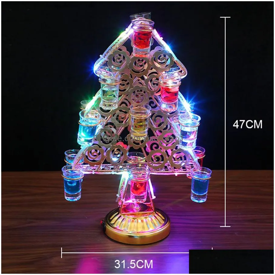 creative tree shape wine glass holder party cocktail cup holder stand metal s glass rack for nightclub bar vip service decor