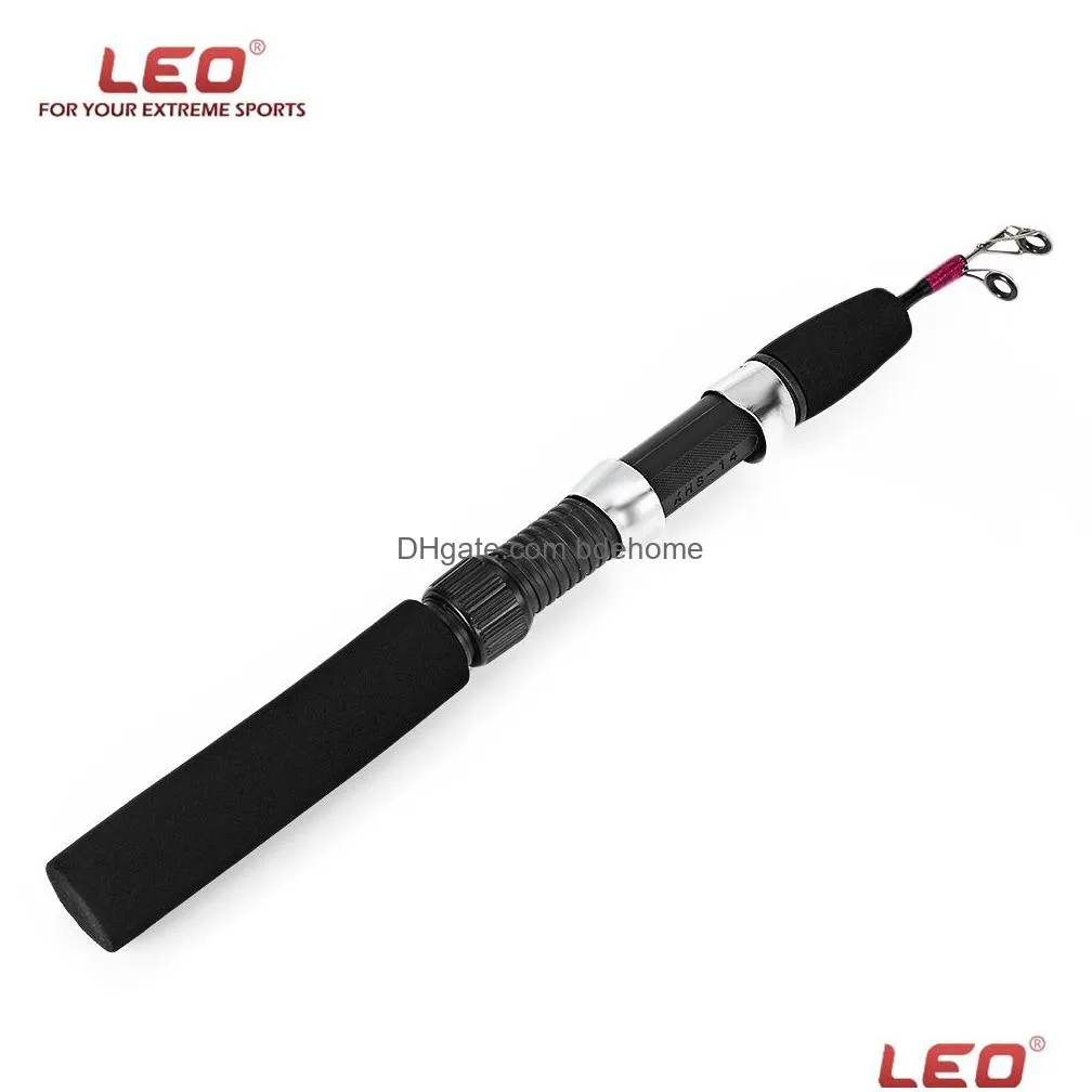 Spinning Rods Leo Outdoor Mini Portable Retractable Fiberglass Fish Pole Fishing Rod High Strength Reinforced Plastic Tube Drop Delive Dhsru