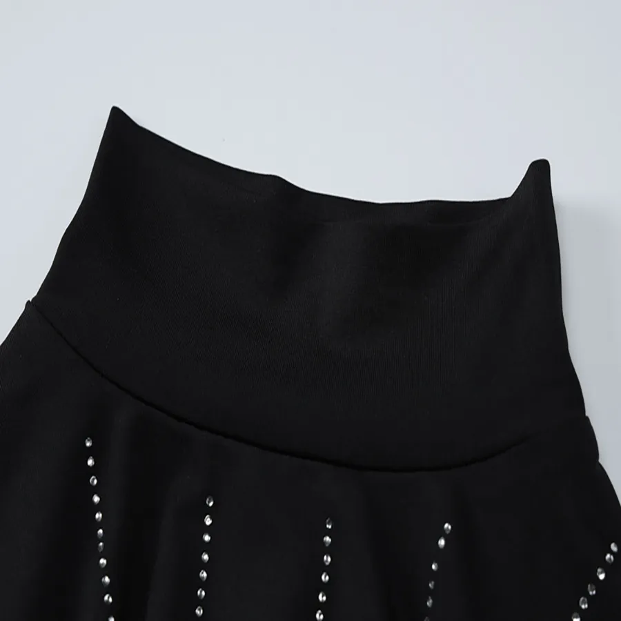 Fashion dress for women desinger dresses knitted sexy skirt spring autumn long sleeve party club streetwear black midi dress