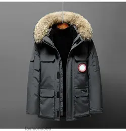Down Jacket Women`s and Men`s Medium Length Winter New Canadian Style Overcame Lovers` Working Clothes Thick Goose Down Men Clothing S--4xl