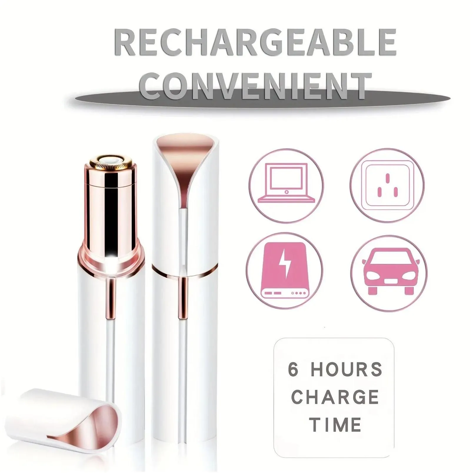 epilator portable lipstick shaped electric hair remover for women painless and effective removal home razor shaver tool 231128