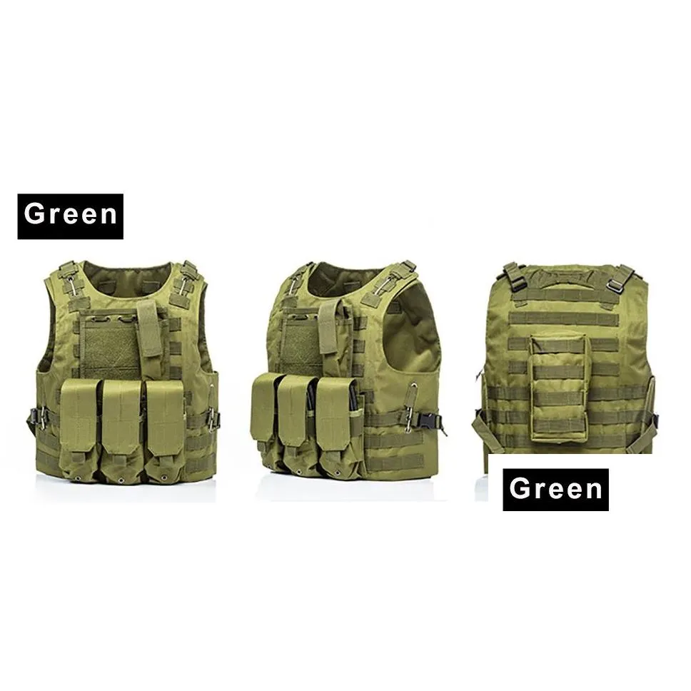 Tactical Vests Airsoft Tactical Vest Molle Combat Assat Protective Clothing Plate Carrier 7 Colors Cs Drop Delivery Tactical Gear Tac Dhos3