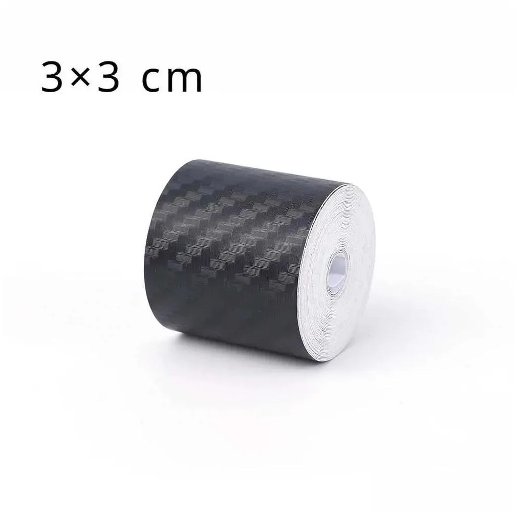 carbon fiber car door sticker auto threshold trunk anti scratch protective film strips universal waterproof accessories