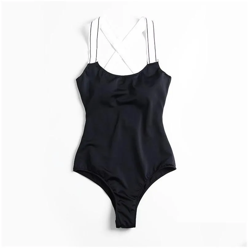 Women`S Swimwear Code 101 New High-Quality Ladies Fashion Y Triangle One-Piece Er Belly Swimsuit Drop Delivery Apparel Women`S Clothi Dh3Jc