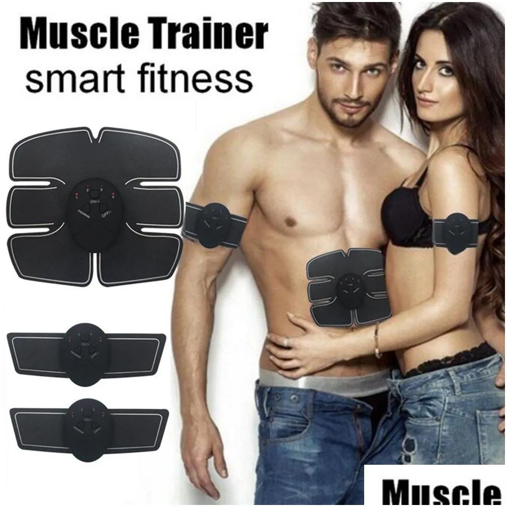 electric abdominal muscle stimulator exerciser trainer smart fitness gym stickers pad body training massager belt for unisex