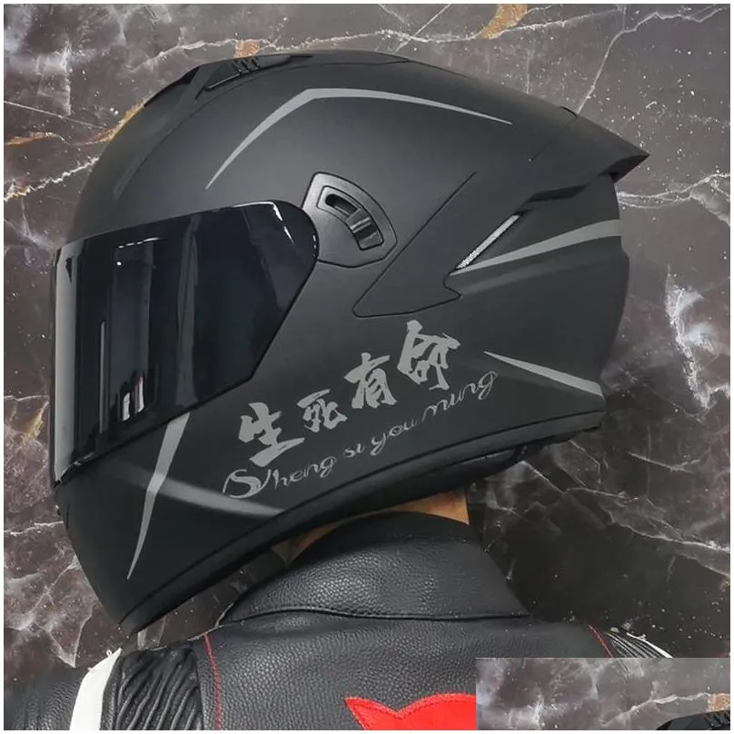 motorcycle helmets full face helmet dual shield racing moto dot