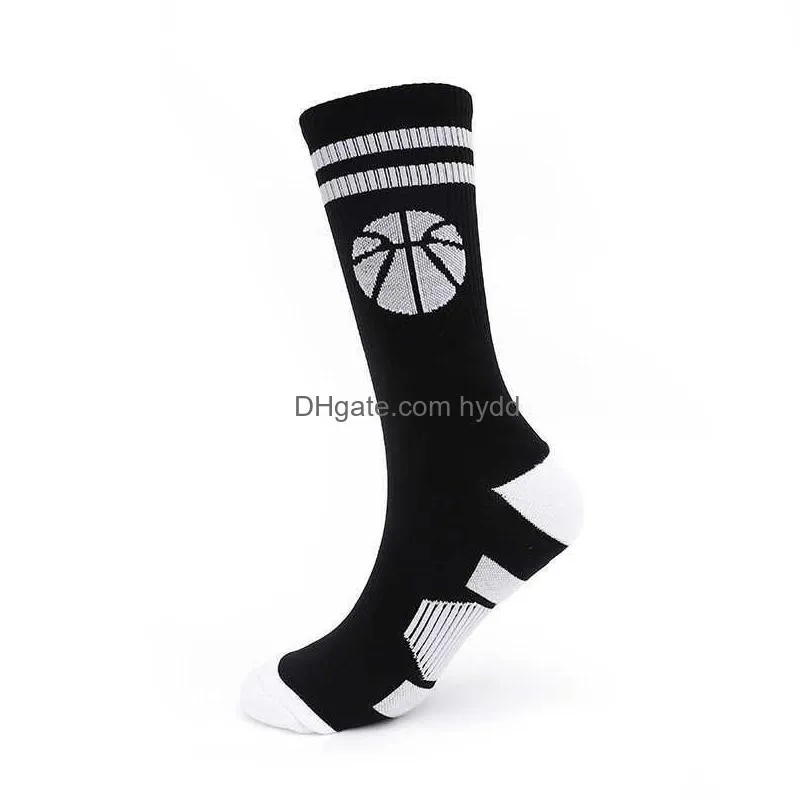 5lel mens socks hosiery mens basketball trendy brand personalized football print mid length sports outdoor running sweat-absorbing long