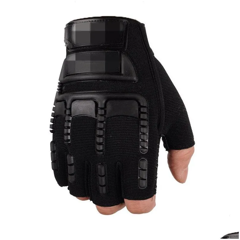 new hard knuckle fingerless half finger tactical gloves outdoor cycling mountaineering gloves