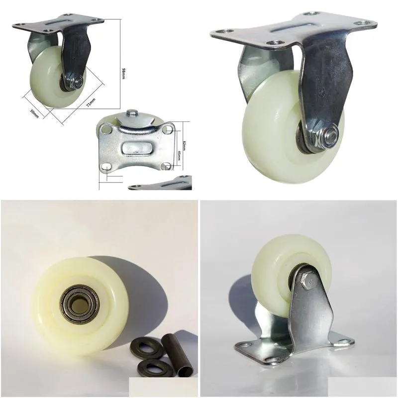 3inch caster nylon wheel bearing caster directional mute industrial small carts medical bed wheel trailer wheel