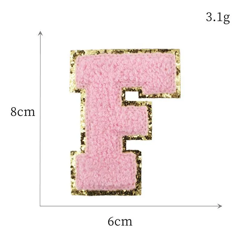 Sewing Notions & Tools Notions 26 Letters Sequin Chenille Embroidery Alphabet Iron On Es Bags Jeans Clothes Felt Letter Garment Diy A Dhrkp