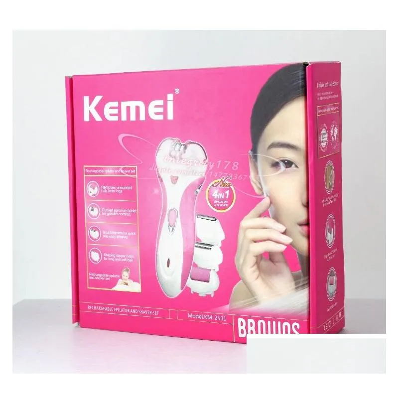 kemei 4 in 1 electric foot exfoliator feet dead skin removal heel cuticles nail grinding tool set