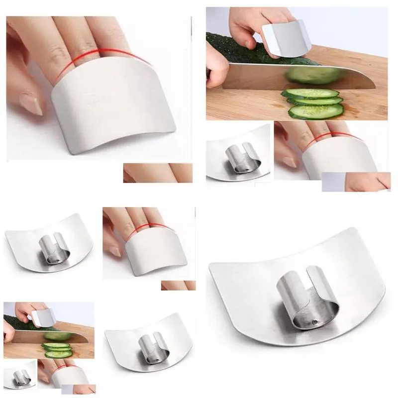 stainless steel finger protection tools, safety slicing, finger guard kitchen accessories, kitchen furniture cooking gadgets