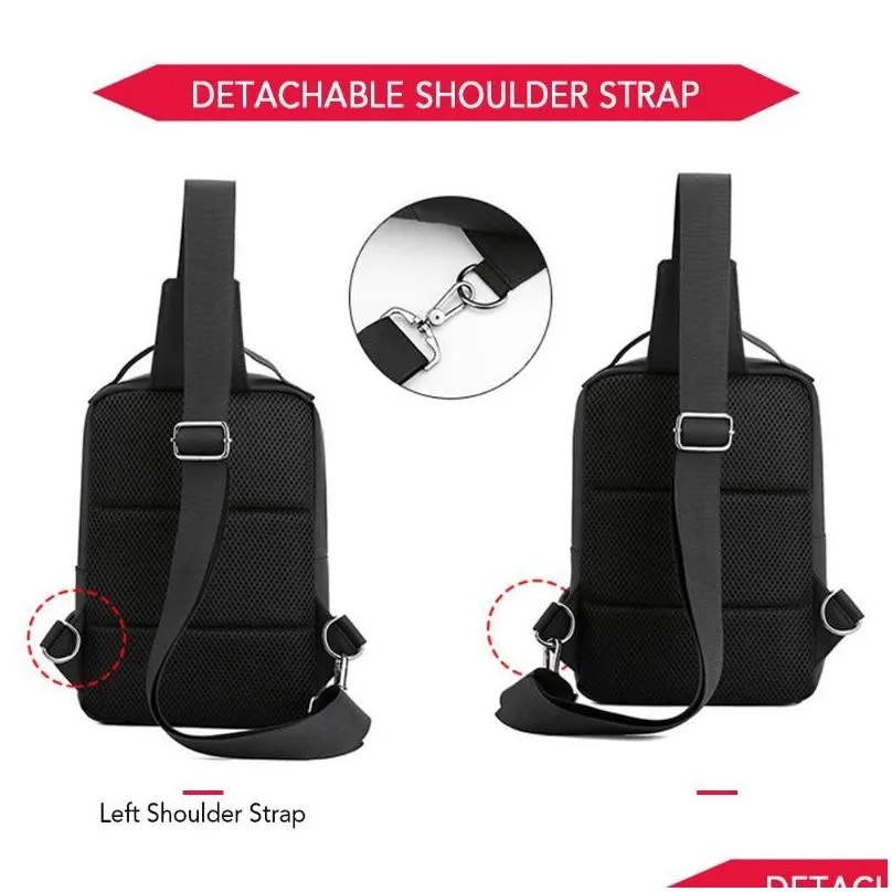 Outdoor Bags Men Sling Bag Single Shoder Crossbody Wear-Resistant Nylon Adjustable Strap Sports Drop Delivery Dhnxk