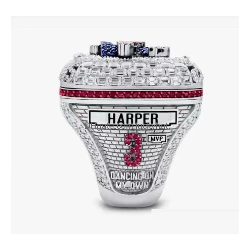 Cluster Rings 2022 2023 Philadelphia World Series Baseball Team Championship Ring Sport Souvenir Men Fan Gift Wholesale Hip Hop Punk Dhonl