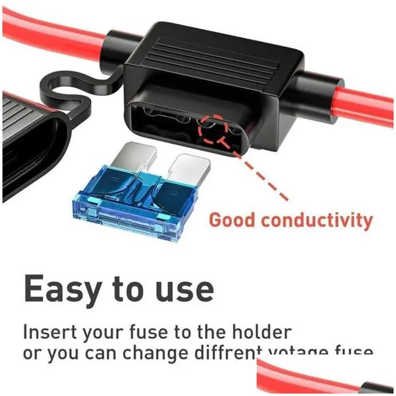 car fuse holder waterproof mini blade adapter splash-proof box for 12v 30a in line cutoff switch socket damp proof