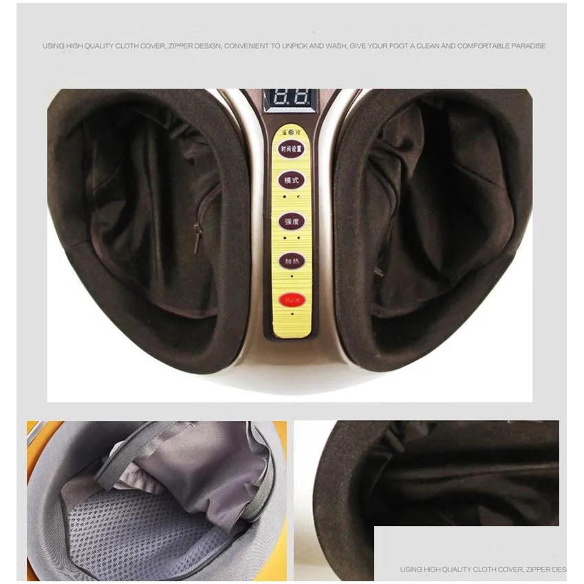 hot! electric health care antistress muscle release therapy rollers shiatsu heat foot massager machine device