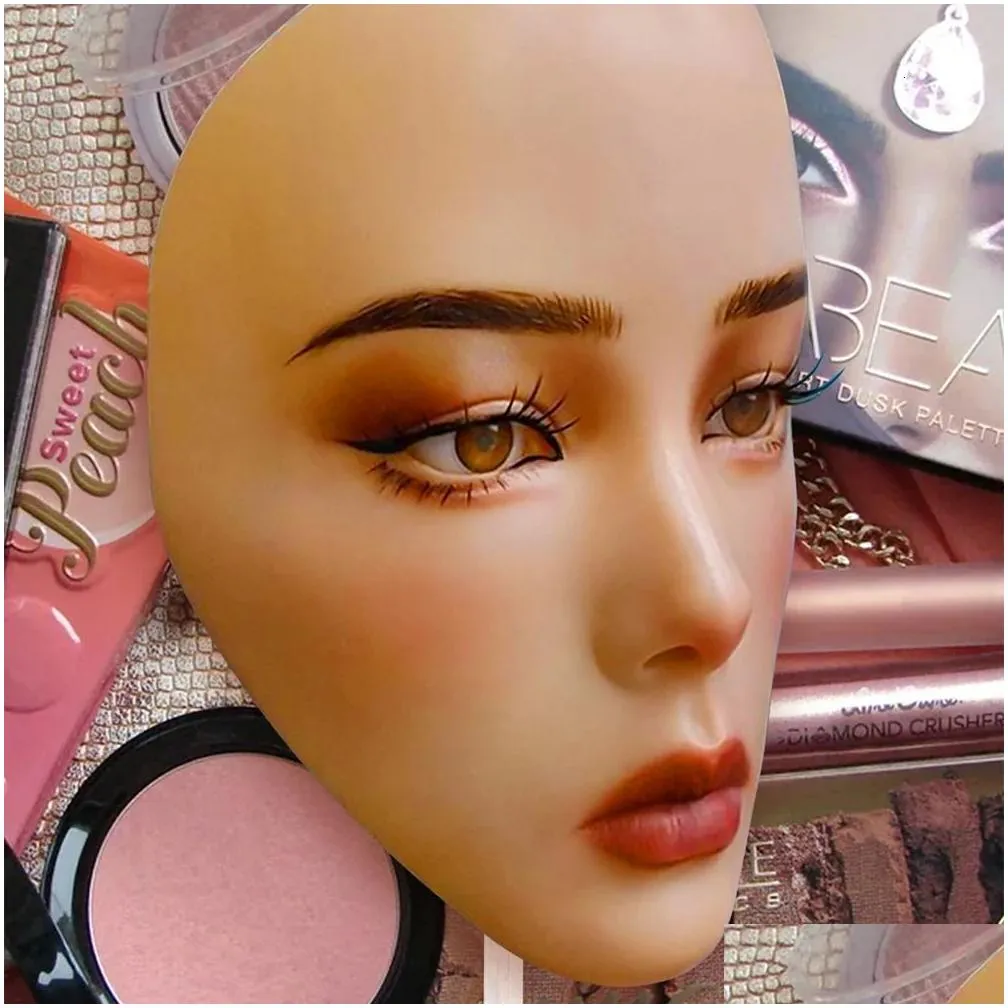 makeup tools face reusable makeup practice mask board eye pad silicone bionic skin practicing mannequin for beginner beauty tattoo board tool