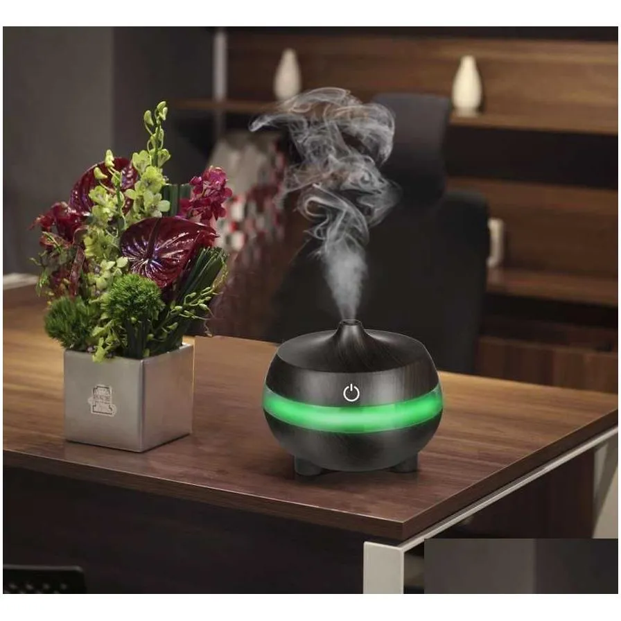 drop ship 300ml air humidifier essential oil diffuser aroma lamp aromatherapy electric aroma diffuser mist maker led changing for