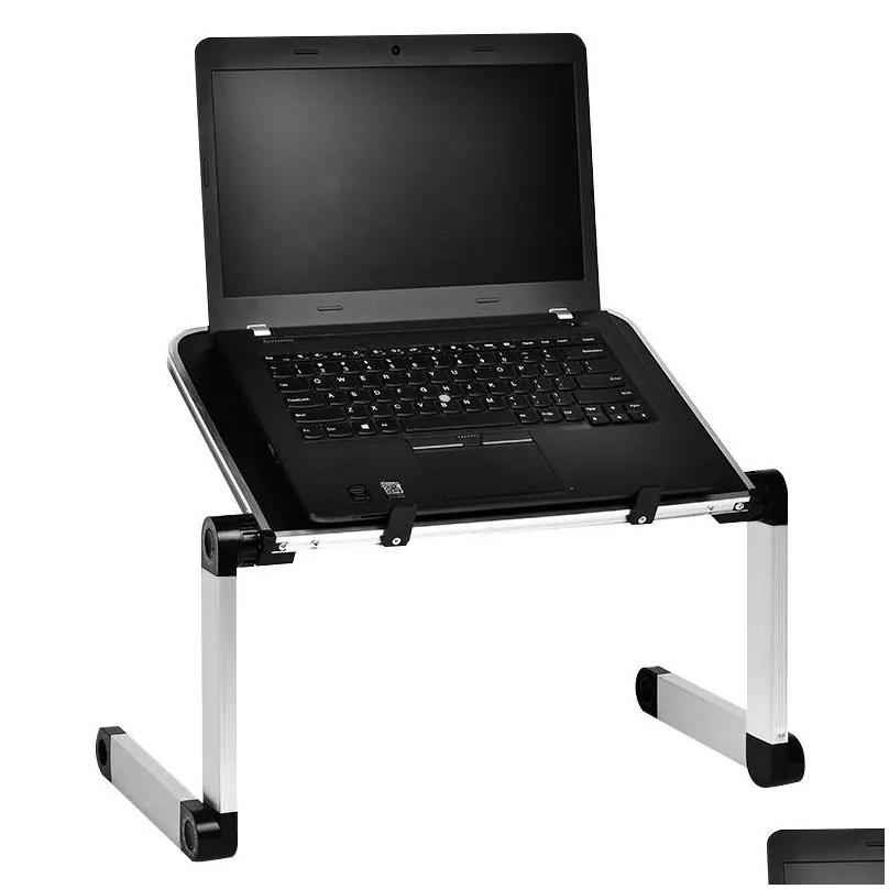 aluminum alloy laptop portable foldable adjustable laptop desk computer table stand tray notebook lap pc folding desk table2288