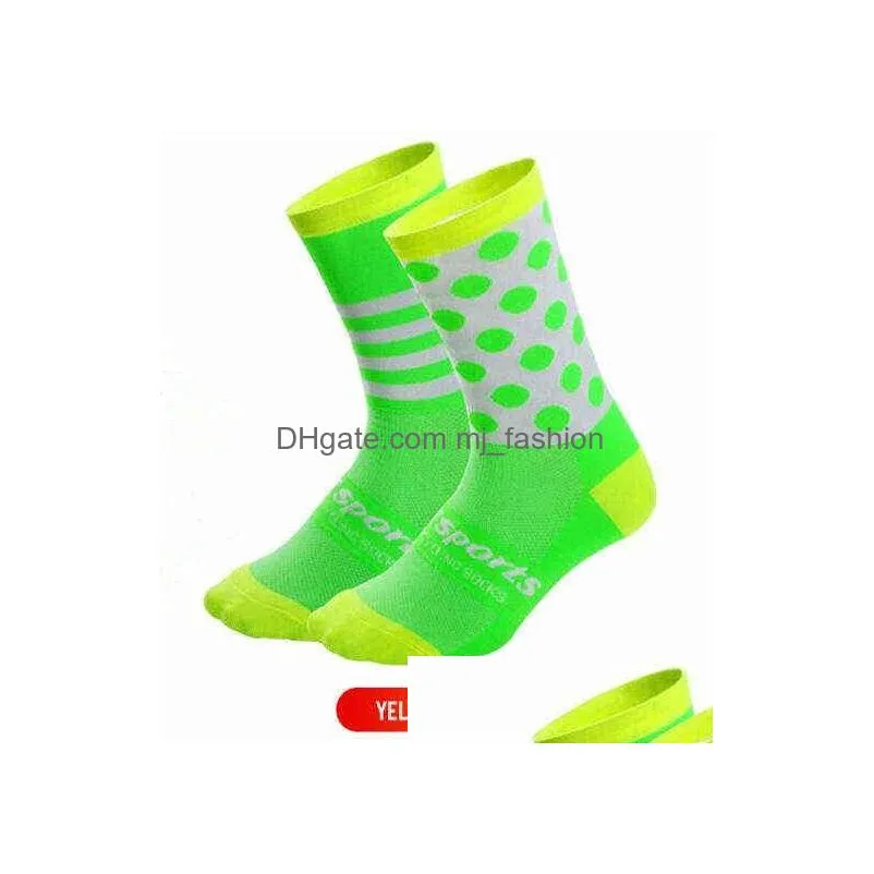 Sports Socks Dh Sports Dh-13 Cycling Socks Mens Bicycle Sock Ladies Men Crossfit 211229 Drop Delivery Sports Outdoors Athletic Outdoor Dhgfv