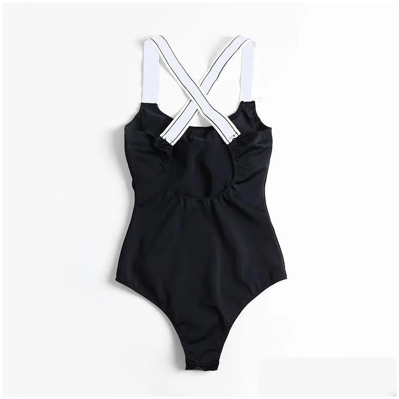 Women`S Swimwear Code 101 New High-Quality Ladies Fashion Y Triangle One-Piece Er Belly Swimsuit Drop Delivery Apparel Women`S Clothi Dh3Jc