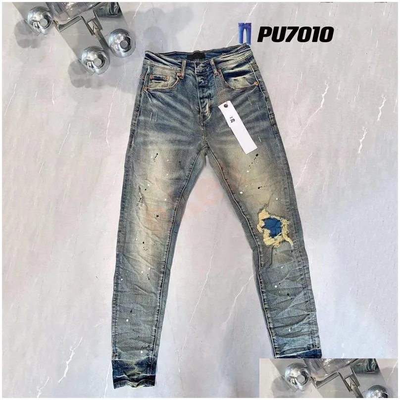 purple jeans designer mens jeans womens denim pant distressed ripped biker jean slim fit motorcycle men clothing size 30-40