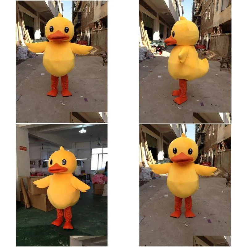 Mascot Costumes Factory Sale Big Yellow Rubber Duck Costume Cartoon Performing Drop Delivery Apparel Costumes Dhhwm