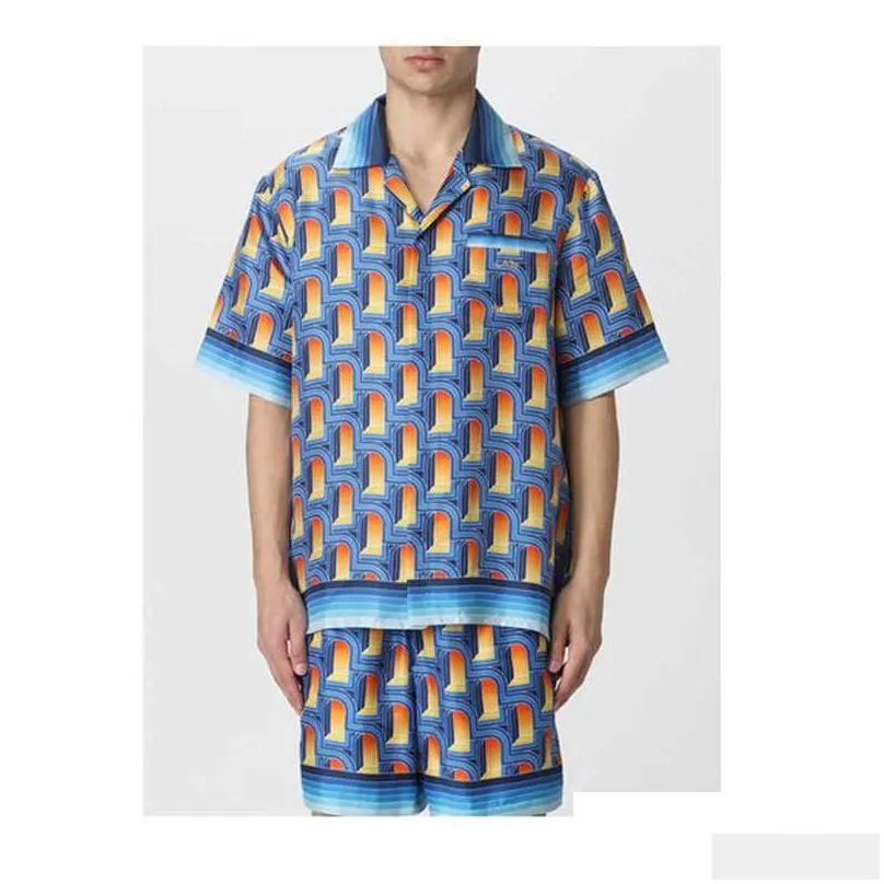 casa designer fashion clothing shirts tracksuits haha boutique casablanca shirt men`s women`s summer loose versatile travel fashion brand short sleeve