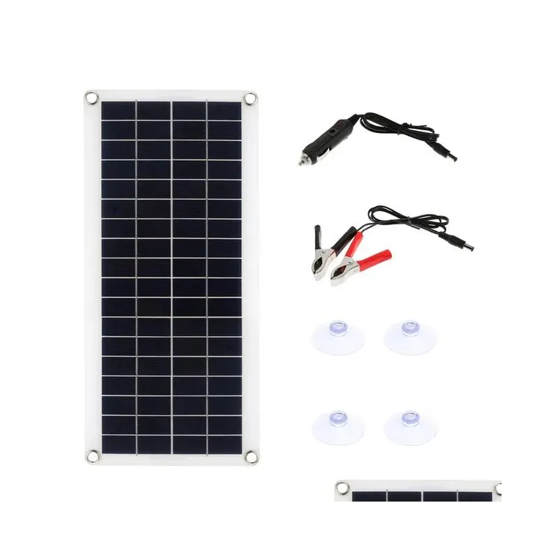 waterproof car solar panel kit 30w 100w 300w 12v usb charging solar board with controllerfor for marine rv boat