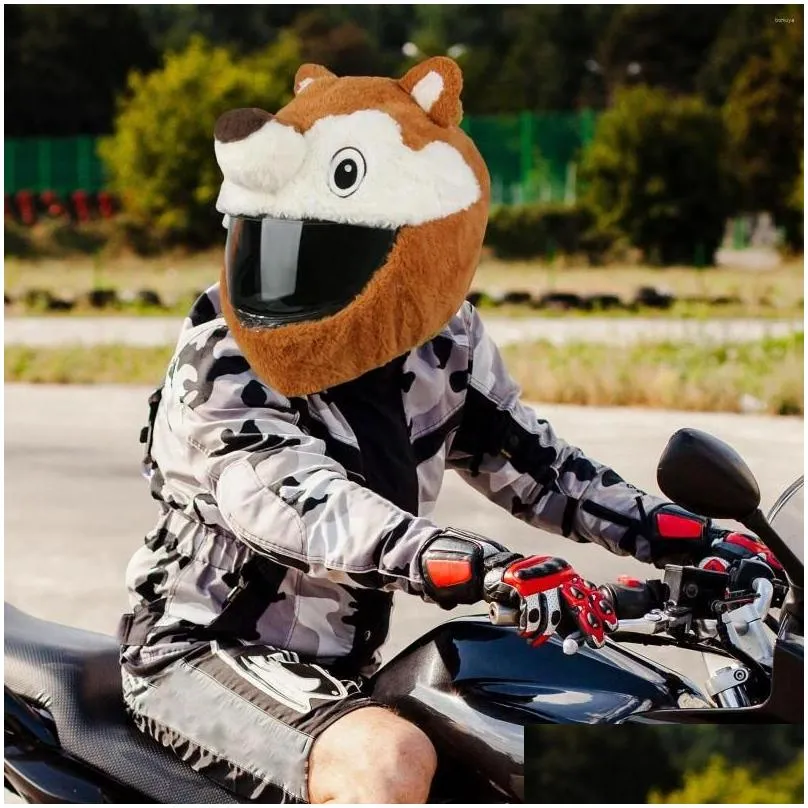motorcycle helmets helmet cover squirrel shaped soft plush gifts funny