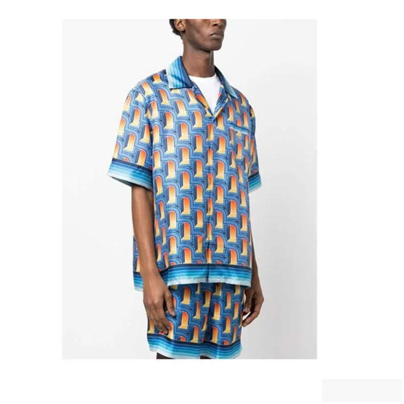 casa designer fashion clothing shirts tracksuits haha boutique casablanca shirt men`s women`s summer loose versatile travel fashion brand short sleeve