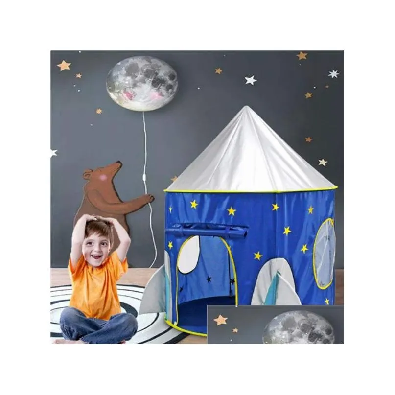  up kids tent - spaceship rocket indoor playhouse tent for boys and girls